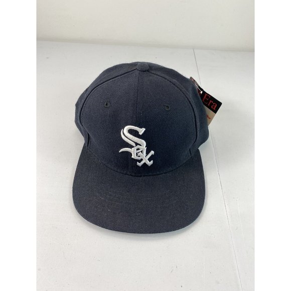 Vintage New Era Chicago White Sox Snapback Hat Major League Pro Model Black